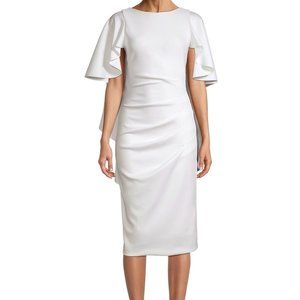 Black Halo Lotus Satin Cocktail Dress 8